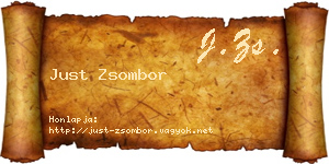 Just Zsombor névjegykártya
